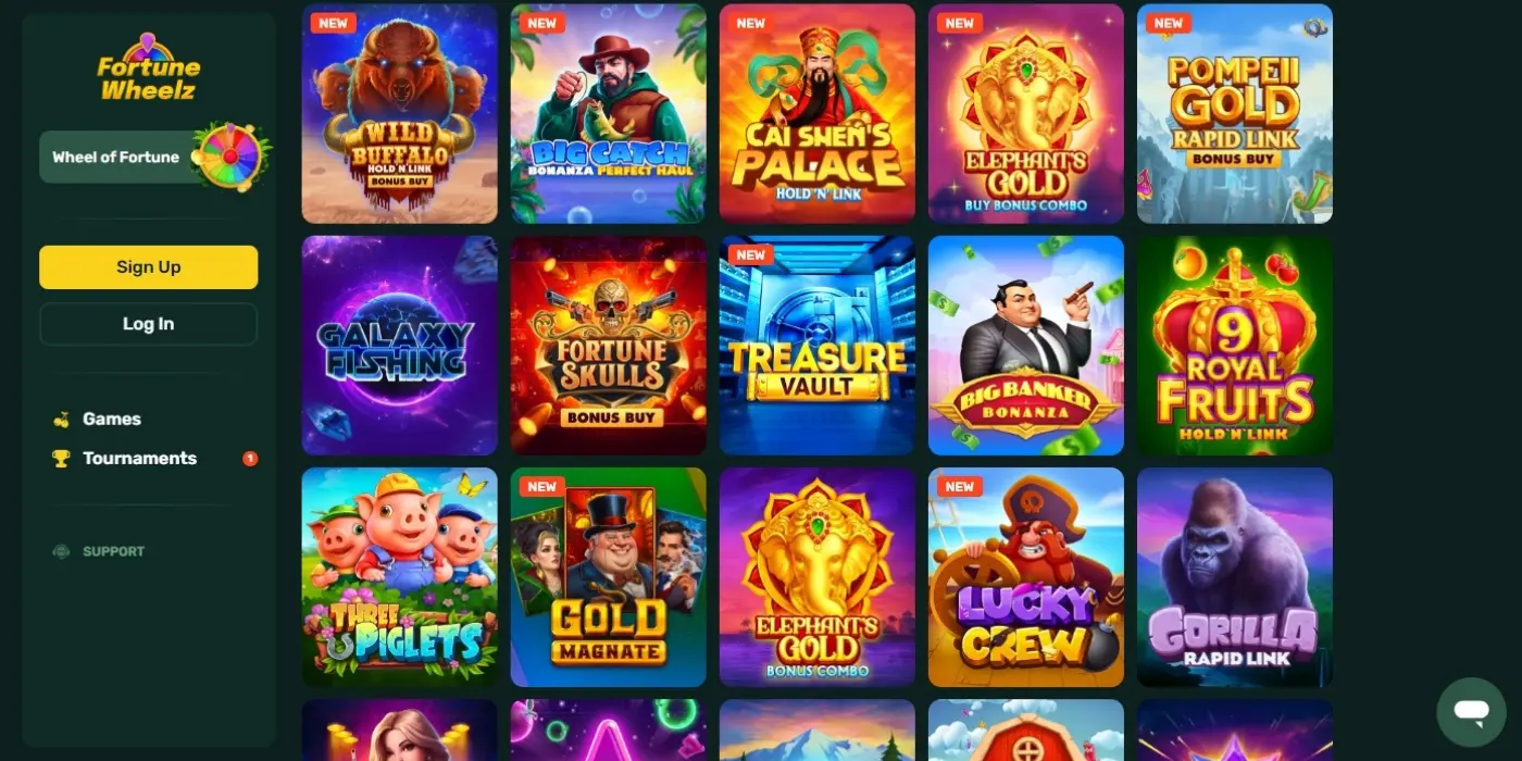 Fortune Wheelz Sweepstakes Casinos