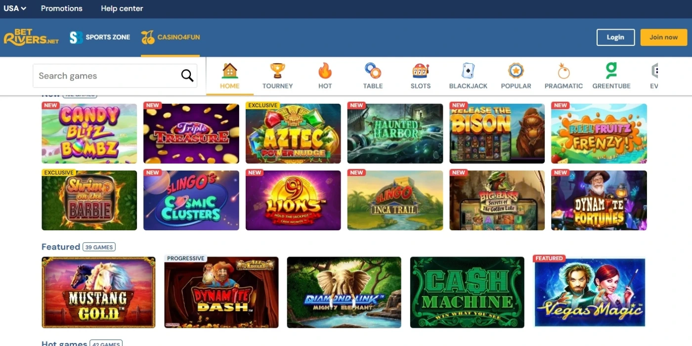 BetRivers.net Casino Games