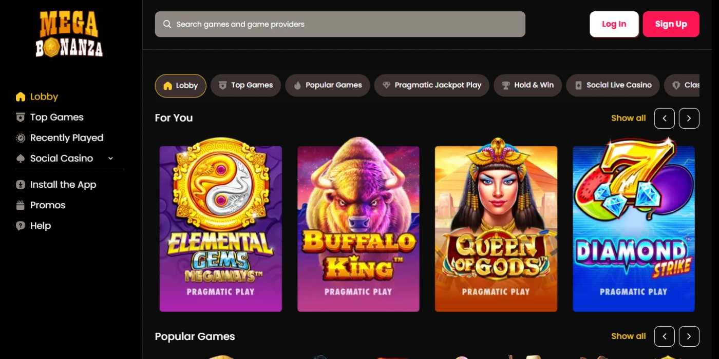 Mega Bonanza Casino Sweepstakes Casinos