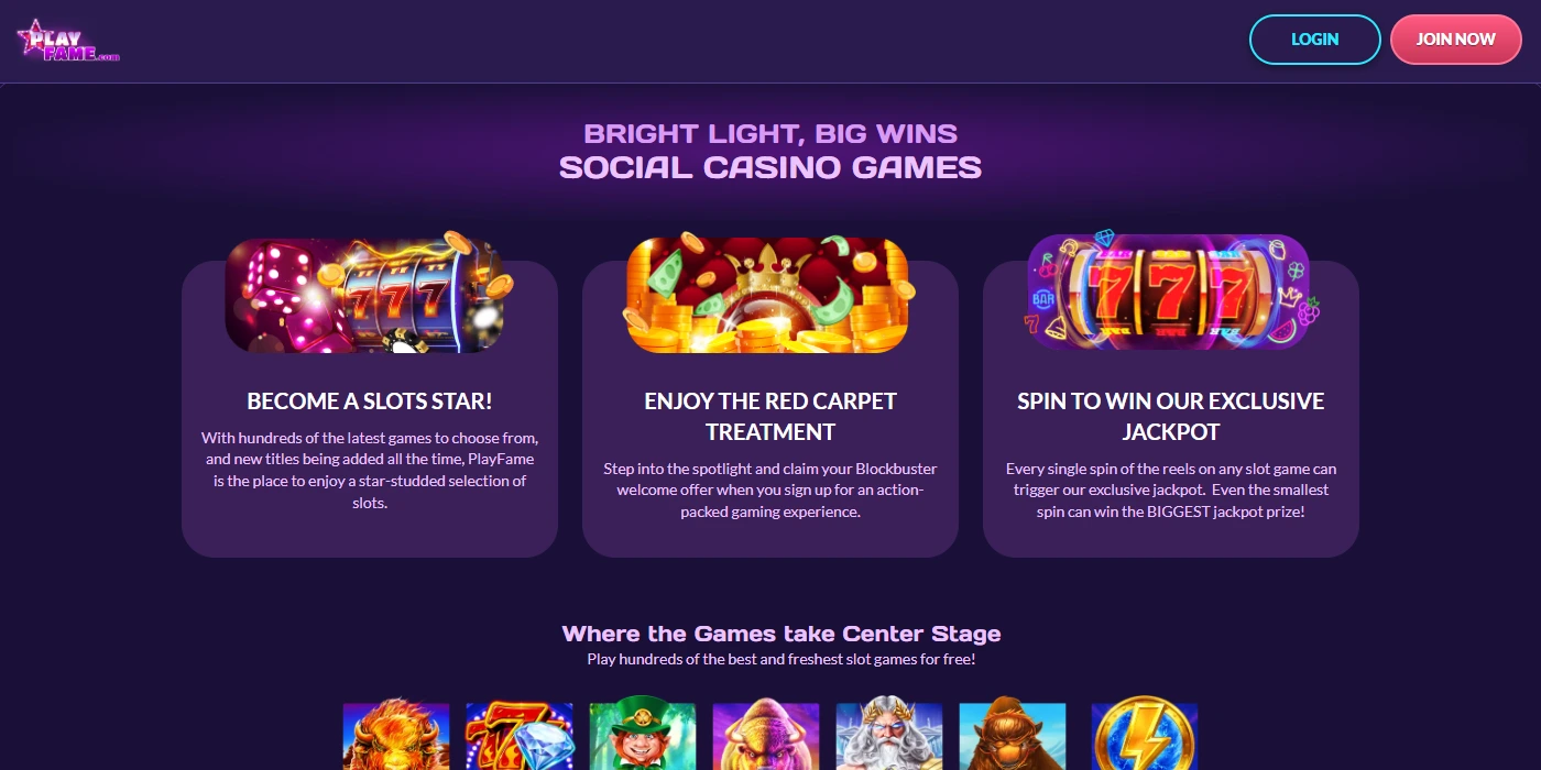 PlayFame Casino Sweepstakes Casinos