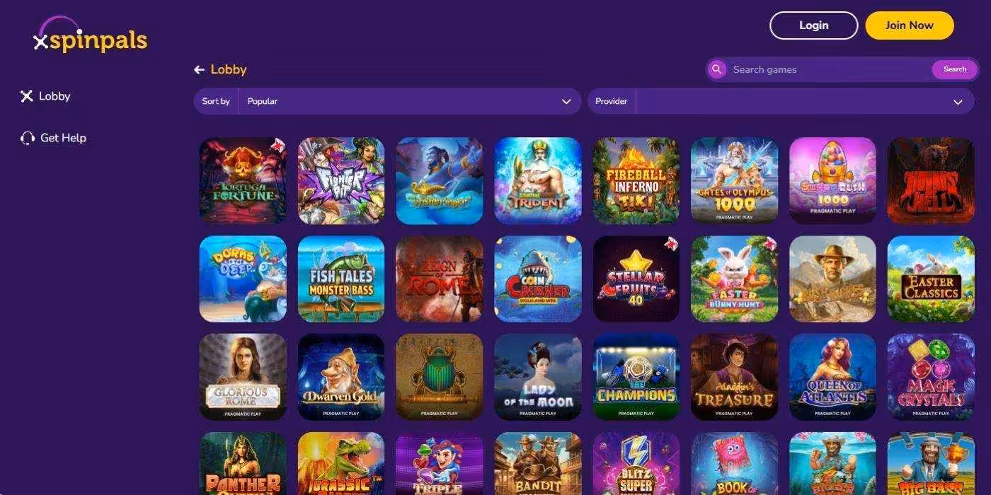 Games at SpinPals