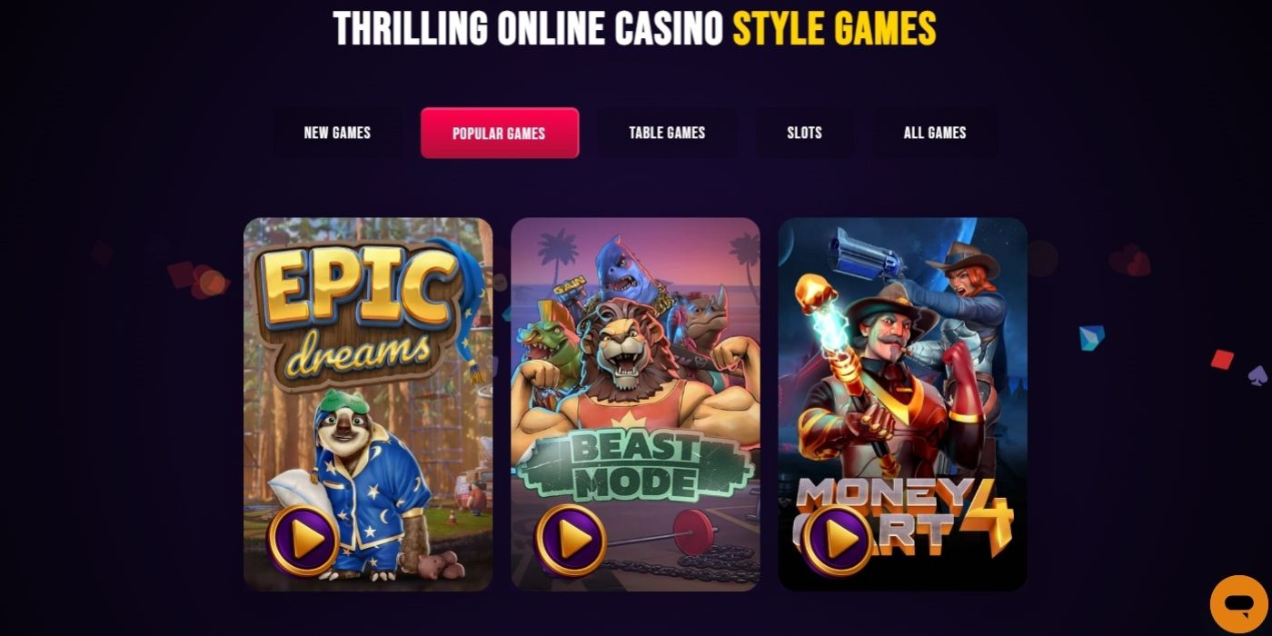 Games at SweepSlots