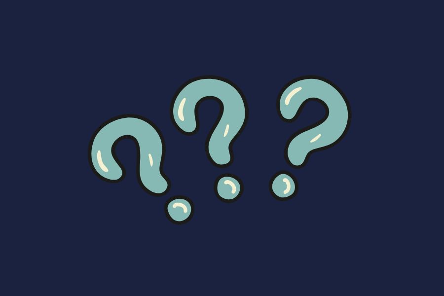 A logo of a question mark