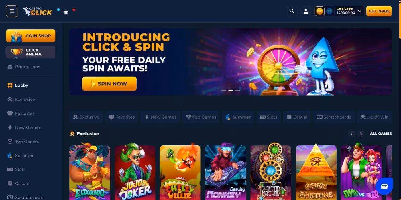 Casino.Click Homepage