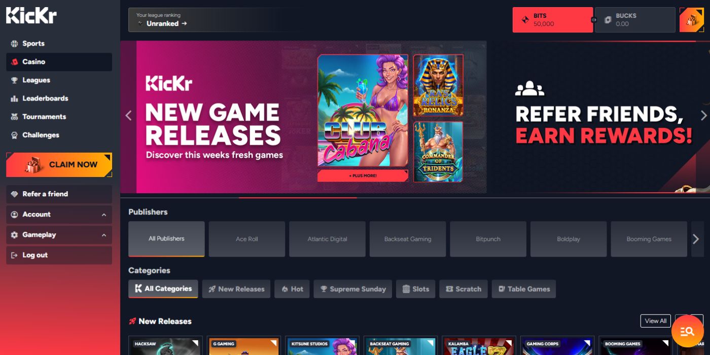 Kickr Homepage