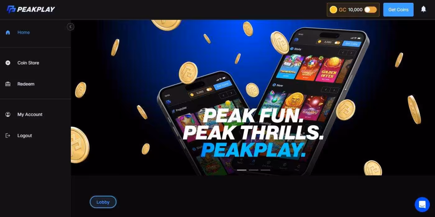 PeakPlay Homepage