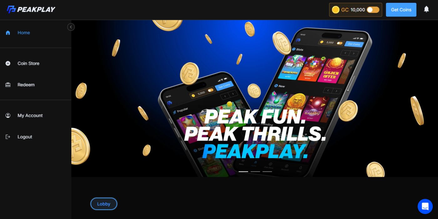 PeakPlay Homepage