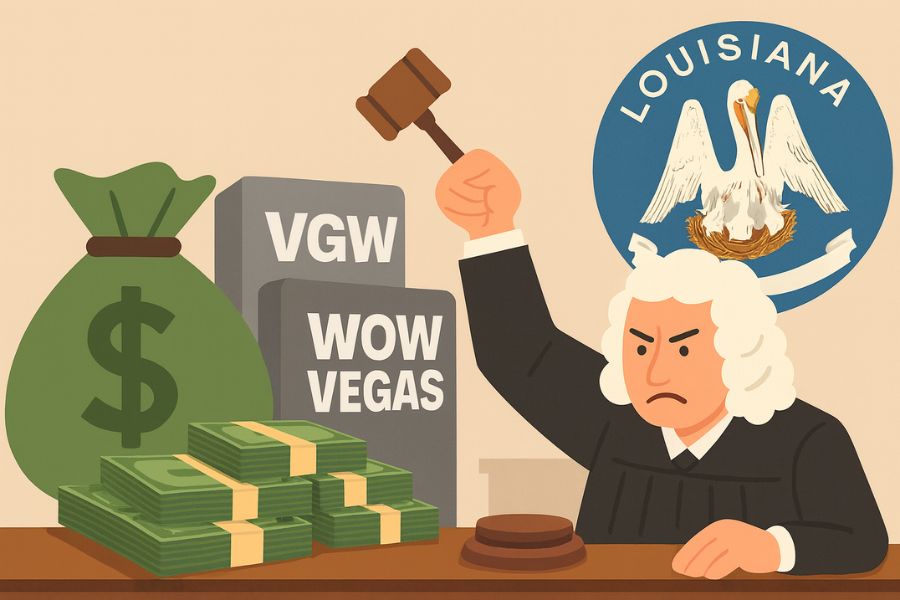 Louisiana Sues VGW and WOW Vegas for $44M in Unpaid Taxes