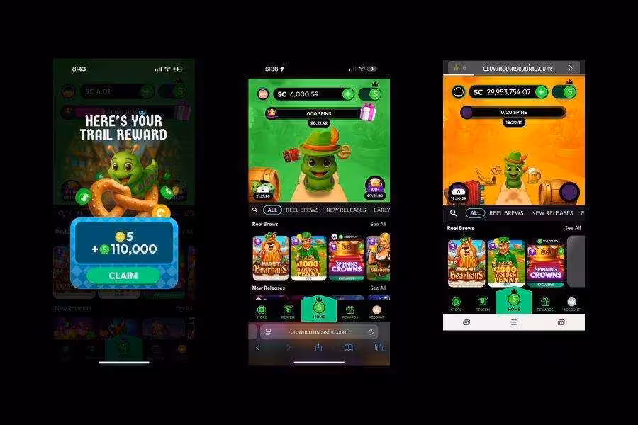 Players showing their account balance