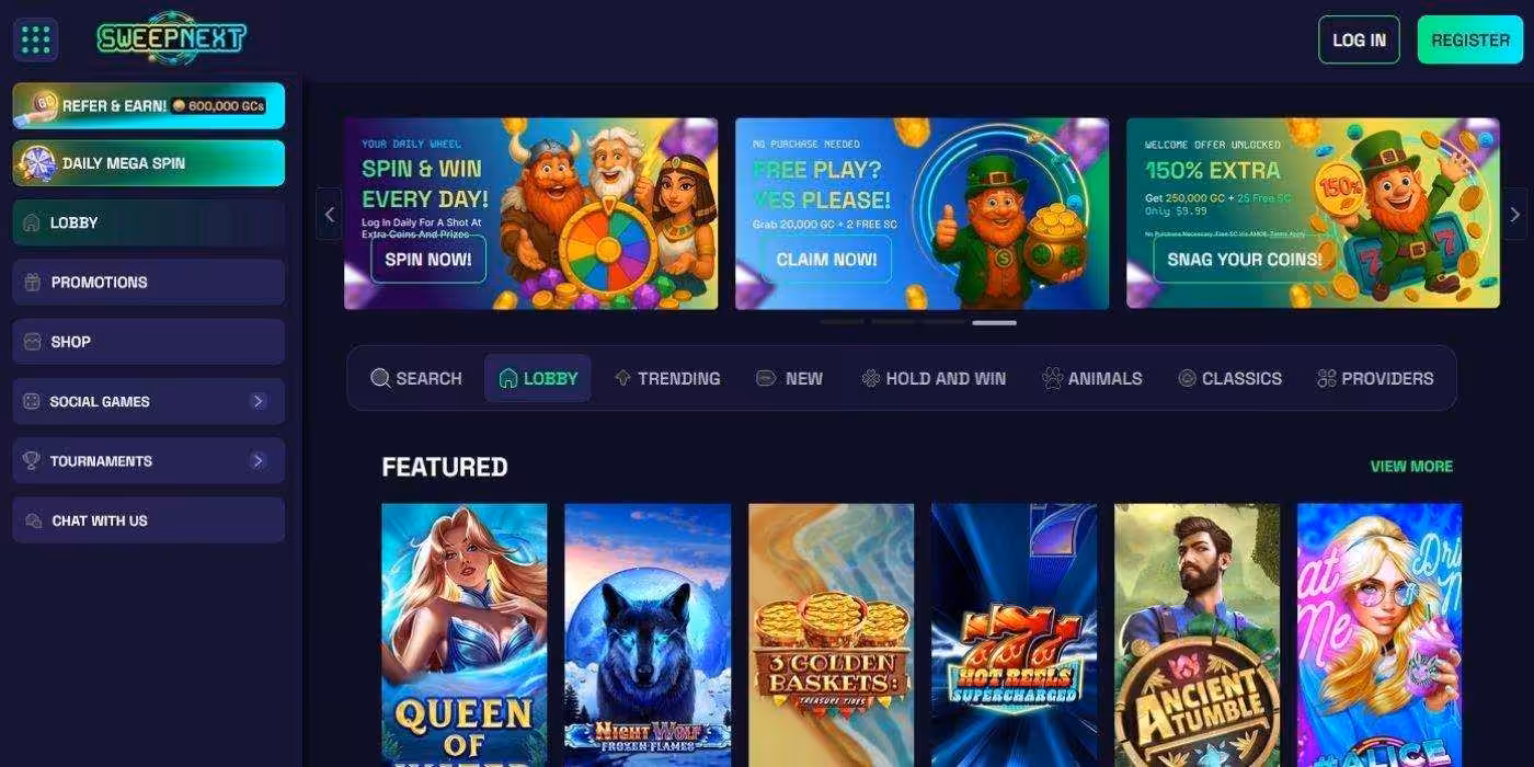 SweepNext Homepage