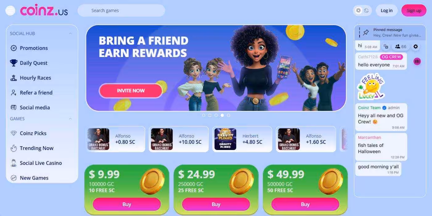 Coinz.us Homepage