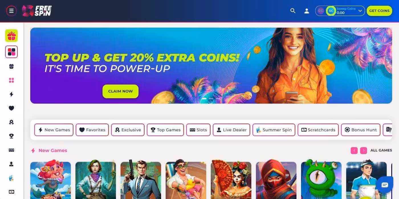 FreeSpin Homepage