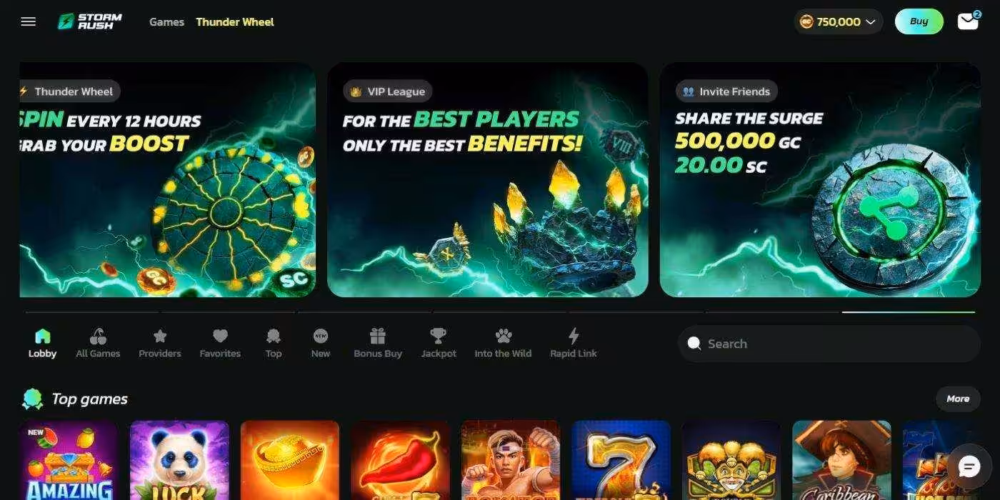 StormRush Homepage