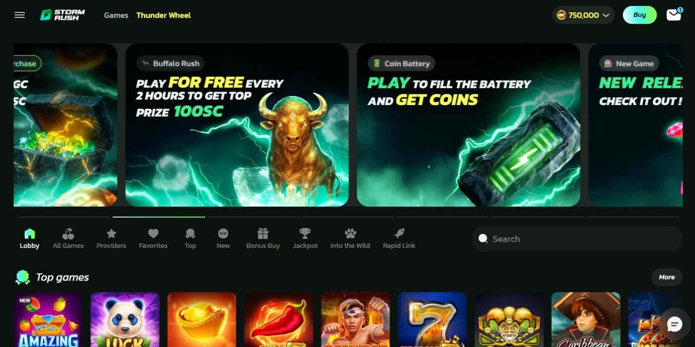 StormRush New Homepage