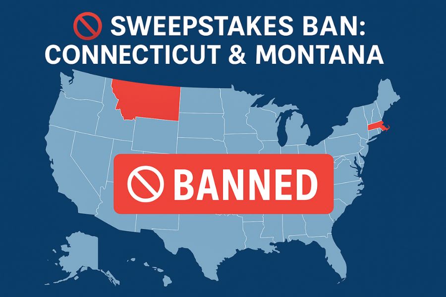 Montana and Connecticut Sweepstakes Casinos Ban Goes Into Effect