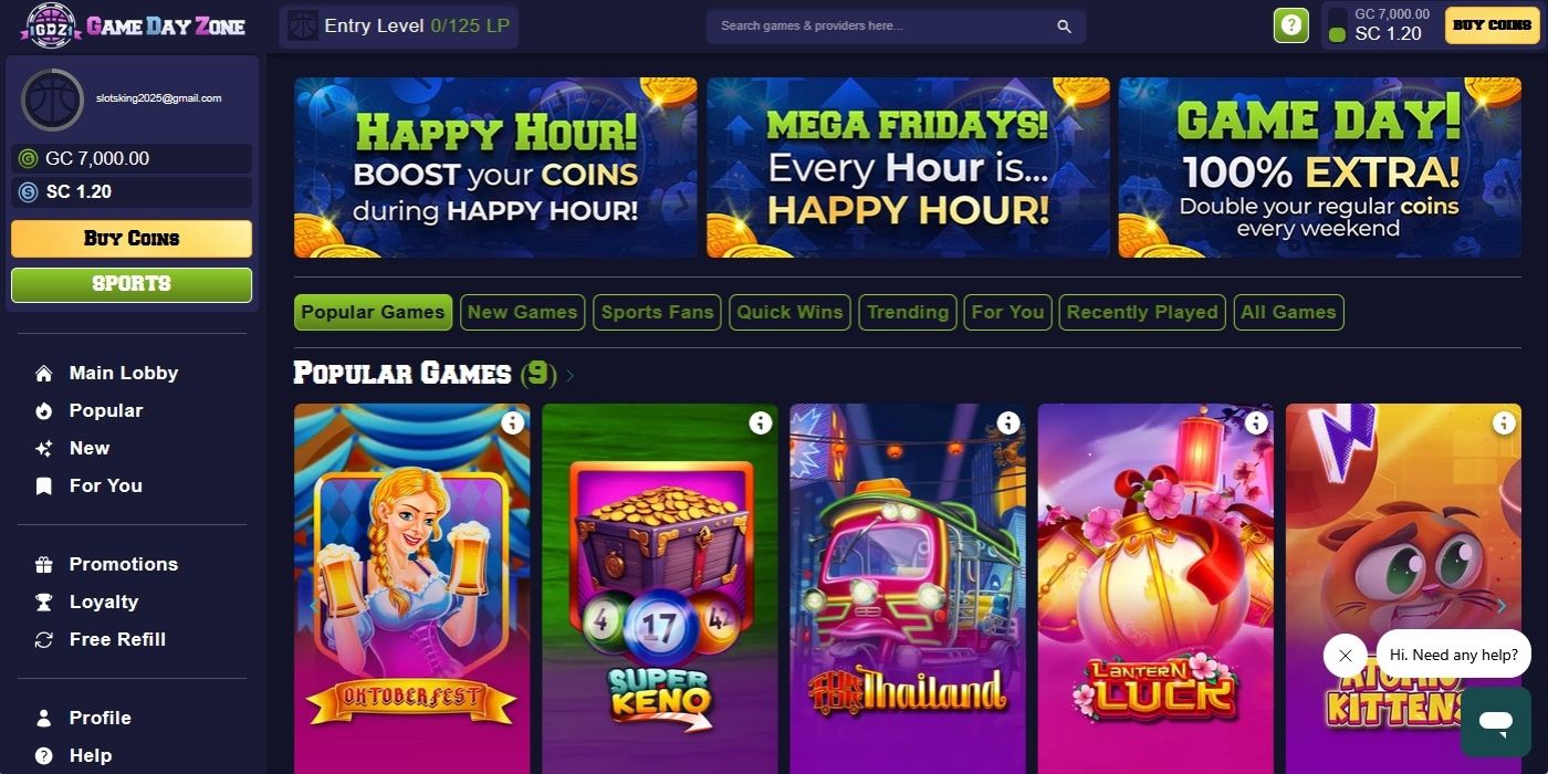 GameDayZone New Homepage