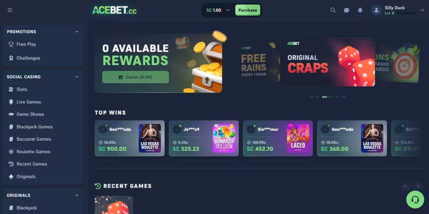 Acebet.cc New Homepage