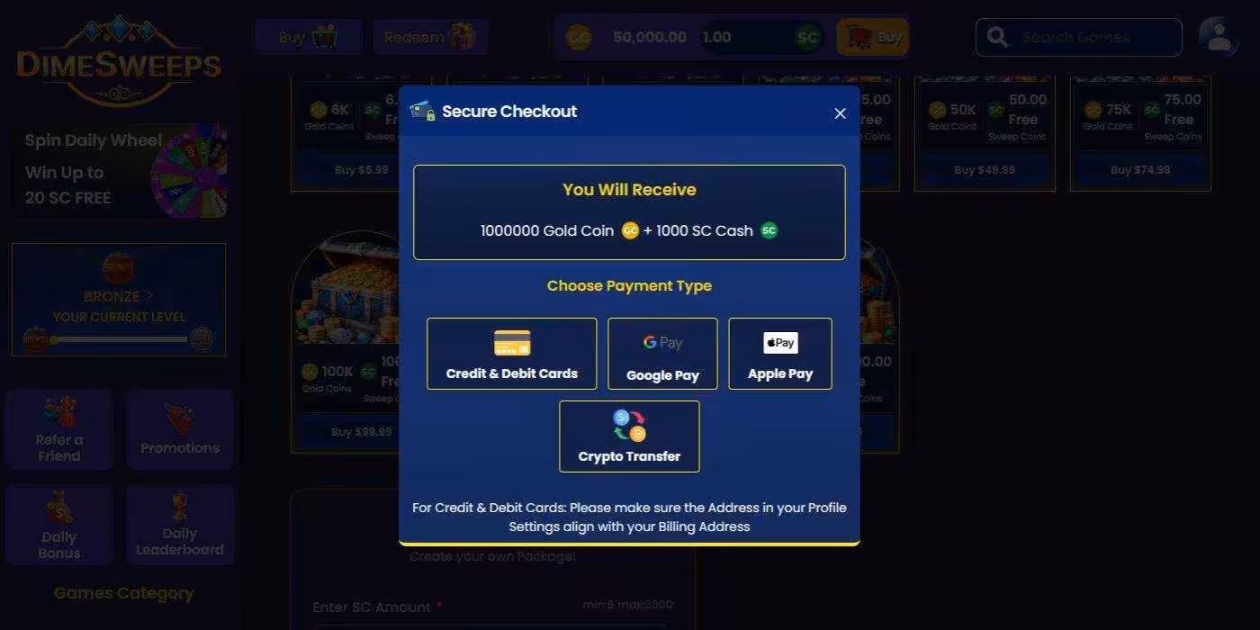 Dimesweeps Crypto