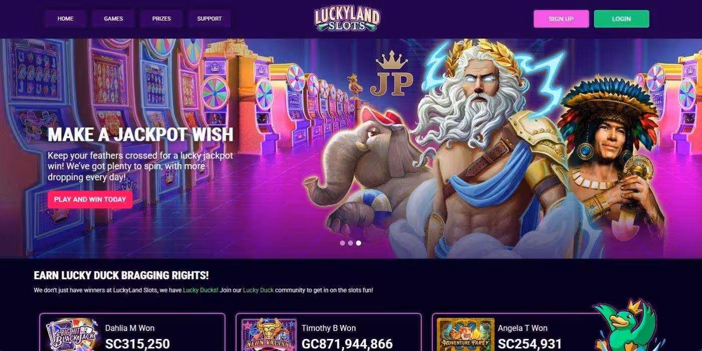 LuckyLand Slots Virtual Gaming Worlds