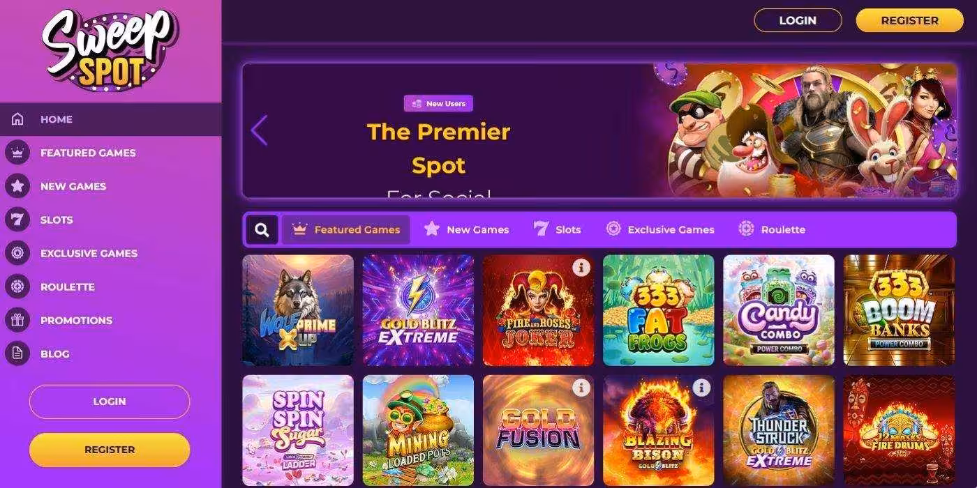 SweepSpot homepage Florida