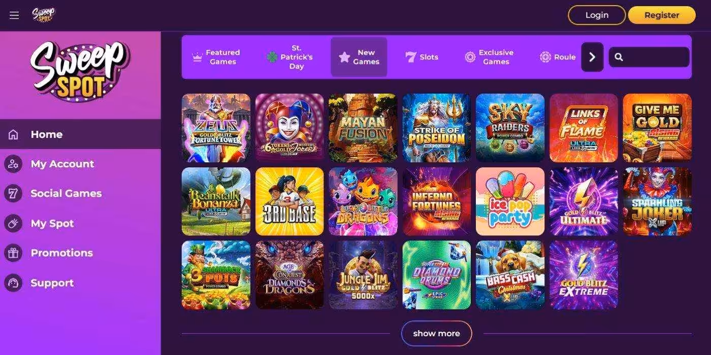 SweepSpot Homepage