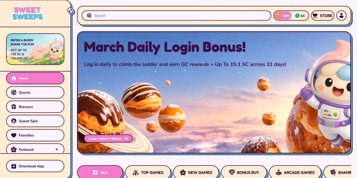 Sweet Sweeps homepage Florida