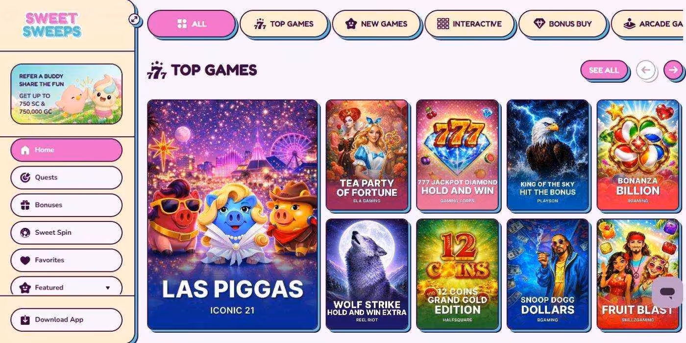 Sweet Sweeps homepage Illinois