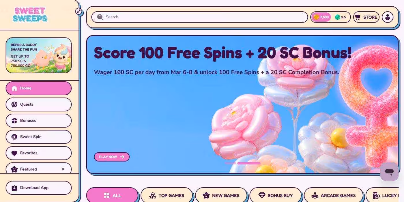 Sweet Sweeps homepage