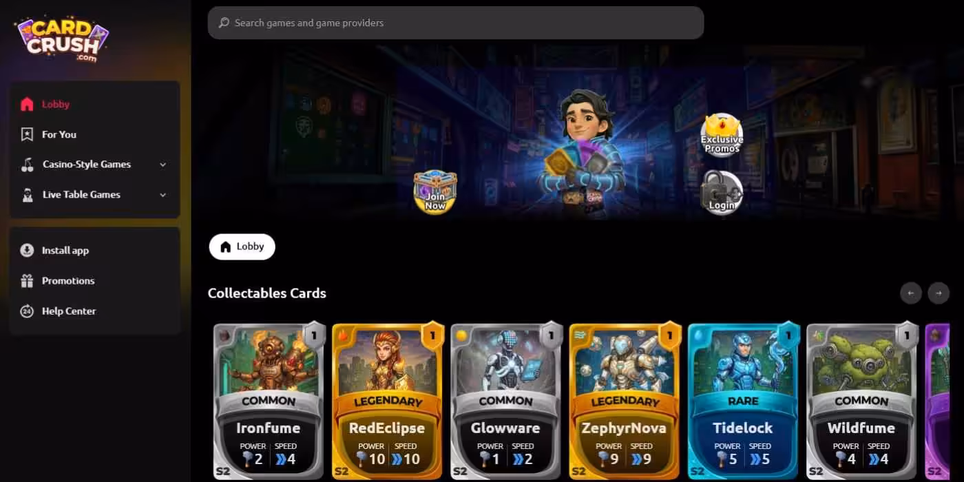 Card Crush Homepage