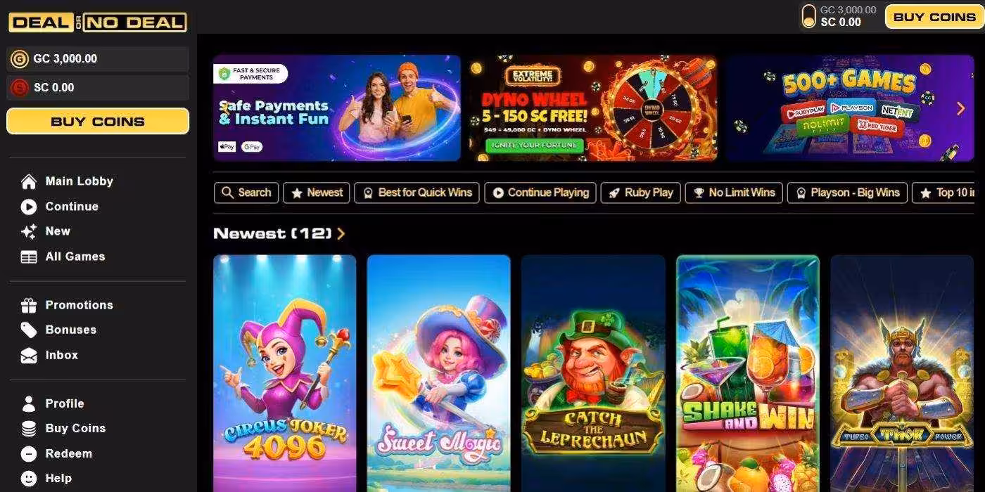 Deal Or No Deal Win Homepage