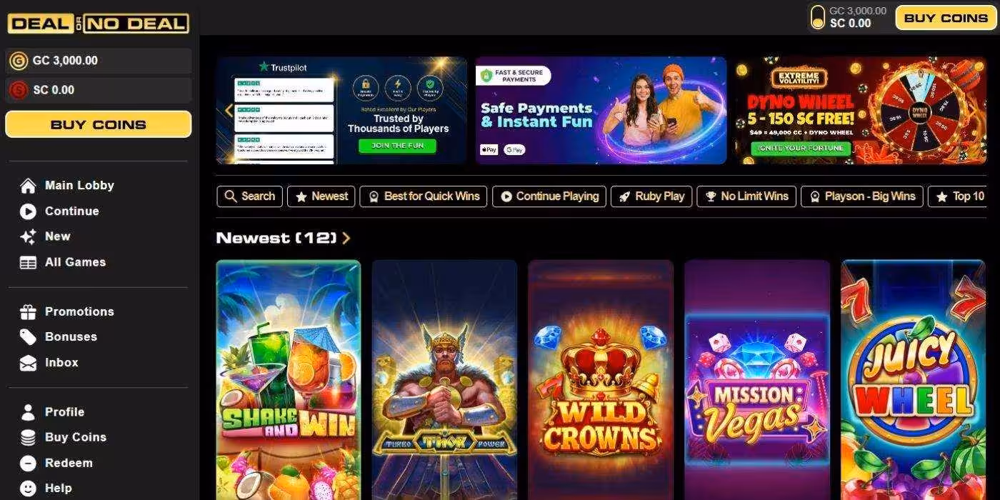 Deal Or No Deal Win New Homepage