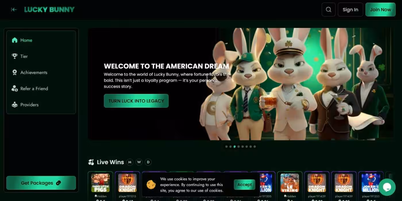 Lucky Bunny Homepage North Carolina