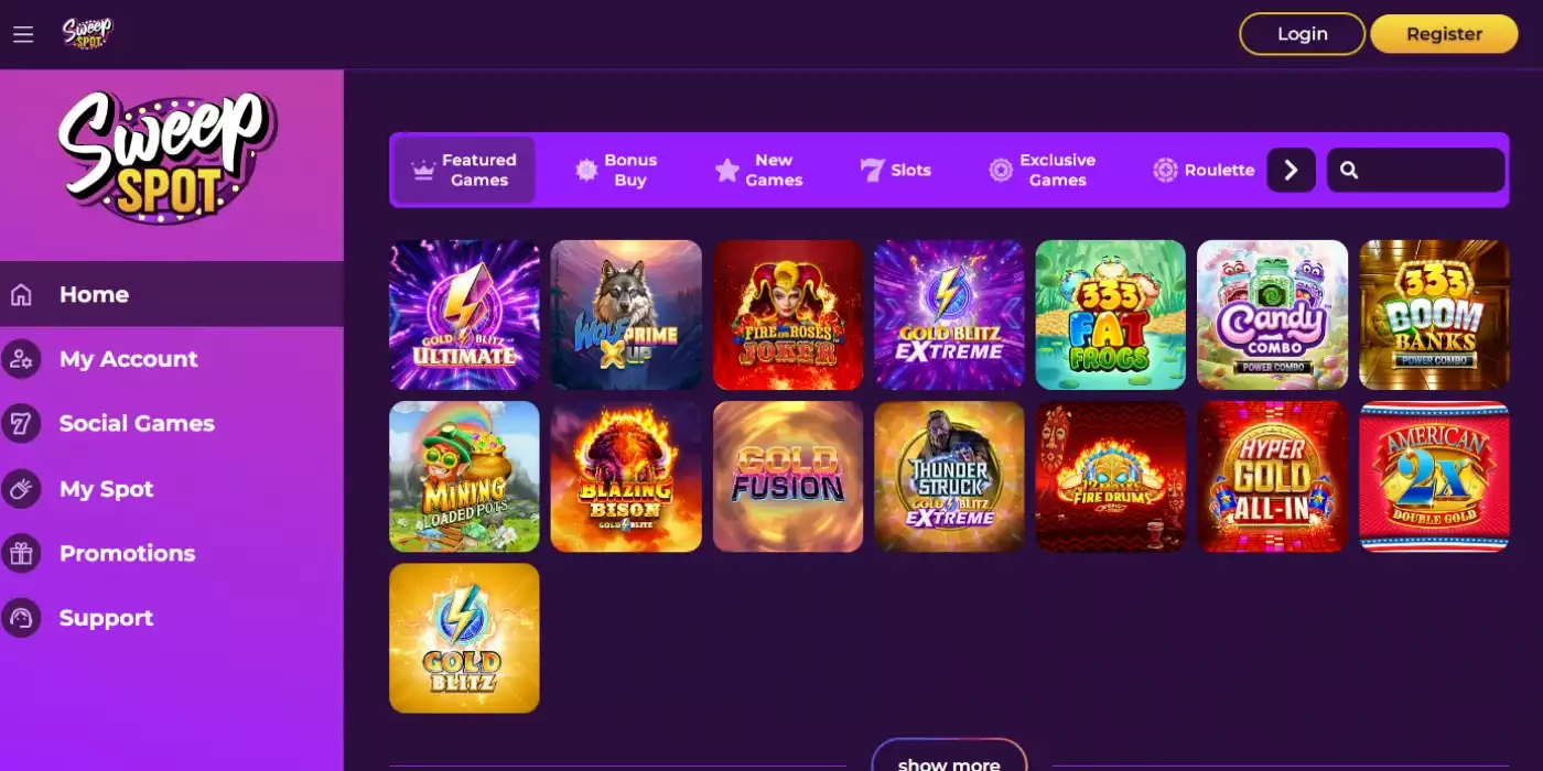 SweepSpot homepage Arizona
