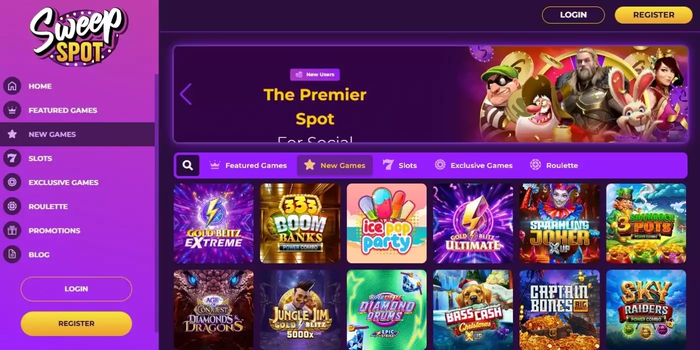 SweepSpot homepage Virginia