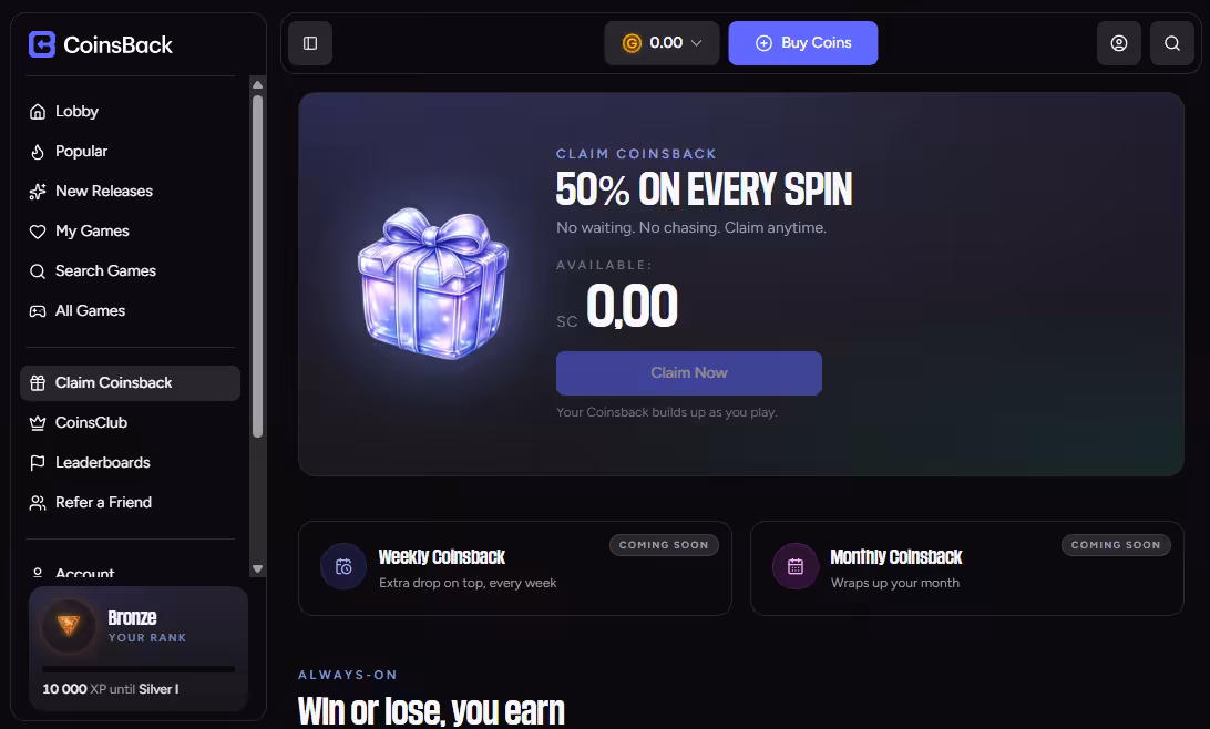 CoinsBack Info